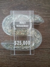 $25000 federal reserve shredded money. Over 30 years old. Solid condition.