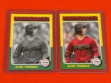 2024 Topps Heritage Alek Thomas Black & White & Base 2 Card Lot Dbacks #289