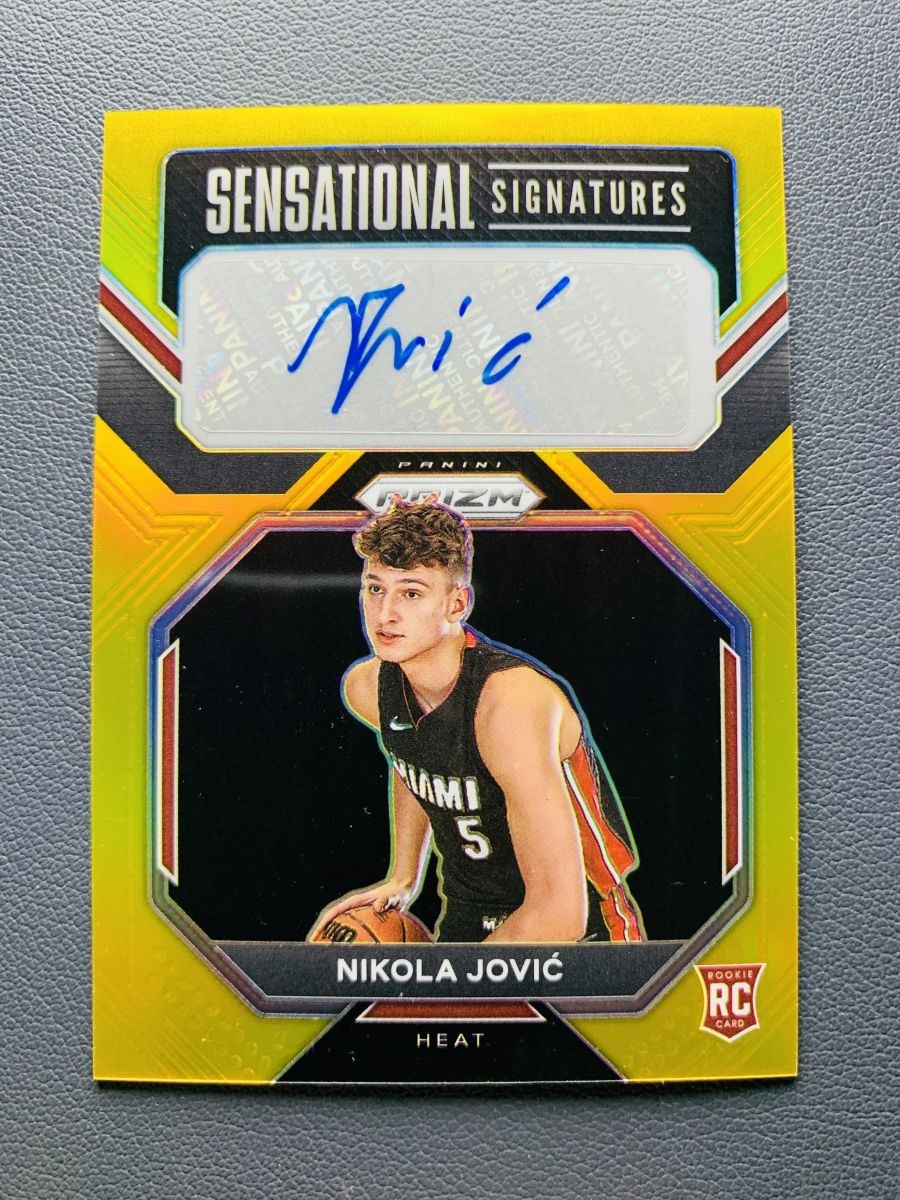 2022-23 Panini Prizm Nikola Jovic Rookie RC Sensational Signatures GOLD Auto /10
