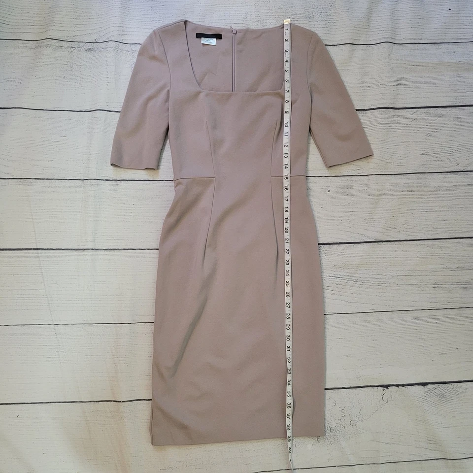 Les Copains Size 40 US M Pastel Purple Square Neck Bodycon Jersey Stretch Dress - Image 4 of 4