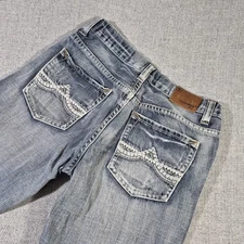 Y2K Flypaper Straight Jeans Distressed Denim Stylish Pockets Youth Size 12