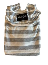Milk Snob Nursing Cover/Baby Car Seat Canopy - Signature Stripe Gray & White