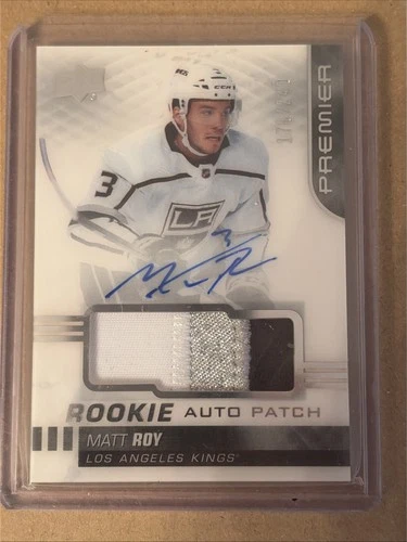 Matt Roy 2019-20 UD Premier Rookie Auto Patch RPA /249 LA Kings Capitals