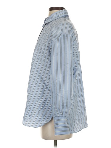Zara Women Blue Long Sleeve Button-Down Shirt S - Picture 4 of 4