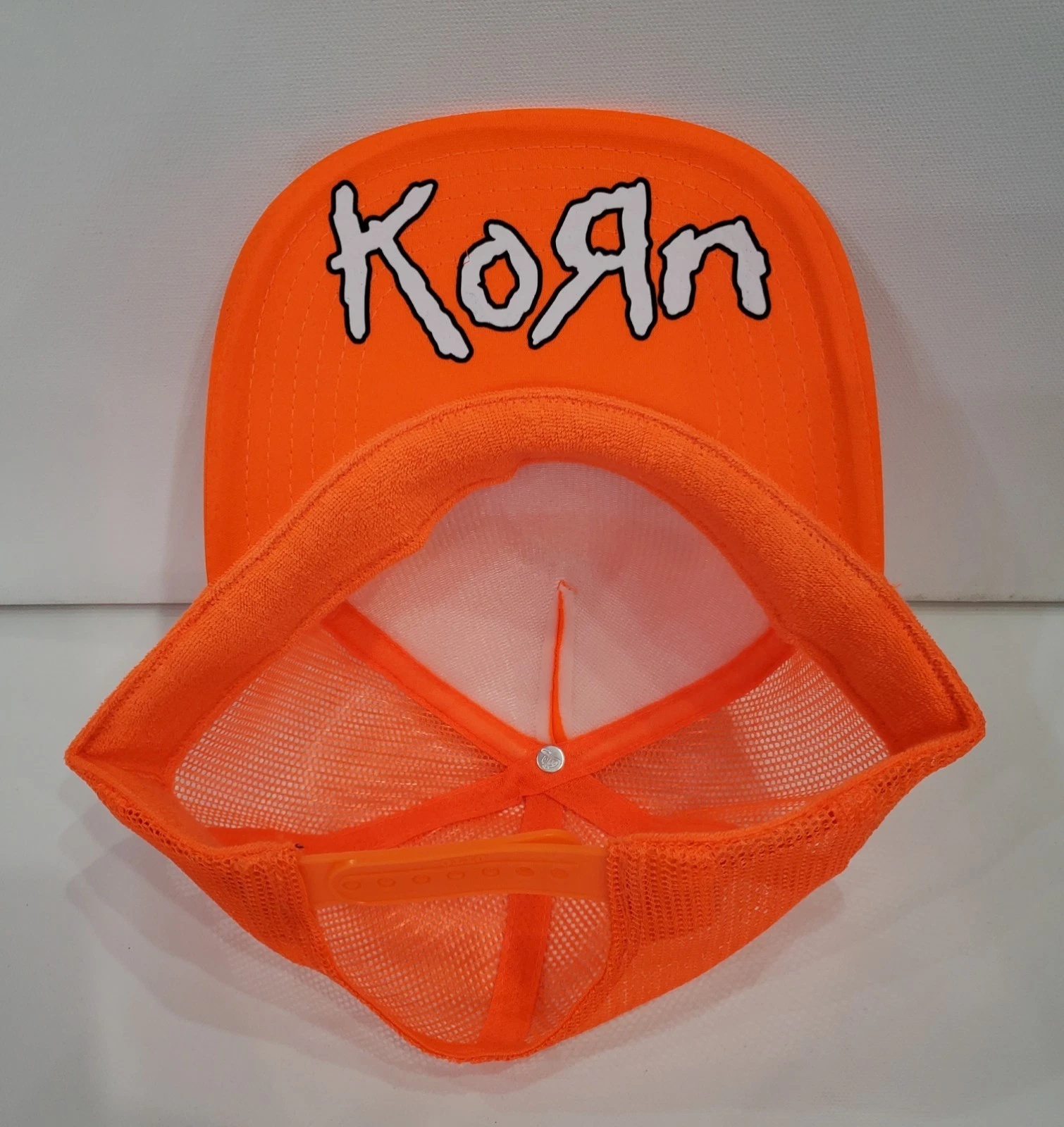 Metal Black Death Gothic Industrial Thrash Members Neon Orange Trucker Adjust