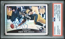 TROY POLAMALU 2009 TOPPS CHROME #TC44 REFRACTOR SP AUTOGRAPH PSA AUTH AUTO