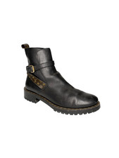 Louis Vuitton Discovery Moto Boots Black Monogram Logo Leather Ankle Boots EU 40