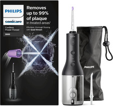 PHILIPS Sonicare Cordless Power Flosser 3000 Oral Irrigator with Quad Stream Tec