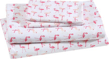 Printed Microfiber Sheet Set, Soft Comfortable Easy Care, Includes 1 Fitted Shee