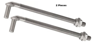 5/8'' x 12'' Thread Galvanized J-Bolt Male Post Pin Hinge w/ Washers & Nuts | NEW