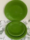 FIESTA WARE LOT OF 3 Plates Shamrock Green Dinner 10.5"  Salad 9" Dessert 7"
