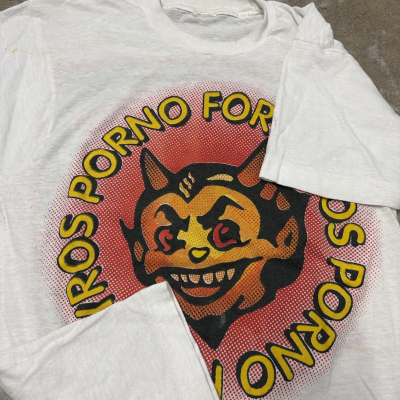 Porno For Pyros Devil Band Men's White T-Shirt Size XS / S 1993 Single Stitch
