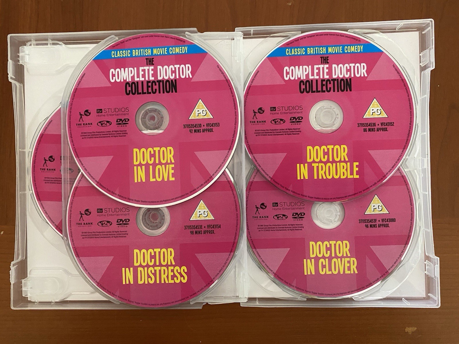 The Complete Doctor Collection, seven classic British comedies, DVD set,Like New