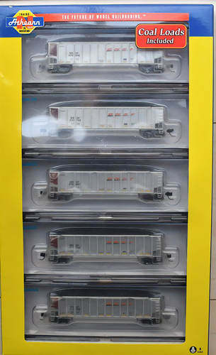 N Scale Athearn ATH25023 Bethgon Coalporter w/Load BNSF/Wedge #5 (5-pack) NIB - Picture 7 of 12