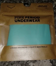 Victoria's Secret Pink PERIOD PANTY Hipster large New teal ice  logo