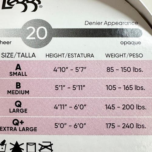 L’eggs Silken Mist Control Top Sedoso Transparente Pierna Medias Pantimedias Desnudo Talla B Nuevo - Imagen 6 de 6
