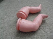 Vintage 1960s Plastic Bent Girl or Boy Doll Legs 4 3/4" Long