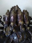 RARE PANCHMUKHI GANESHA BRASS STATUE LARGE — photo 9