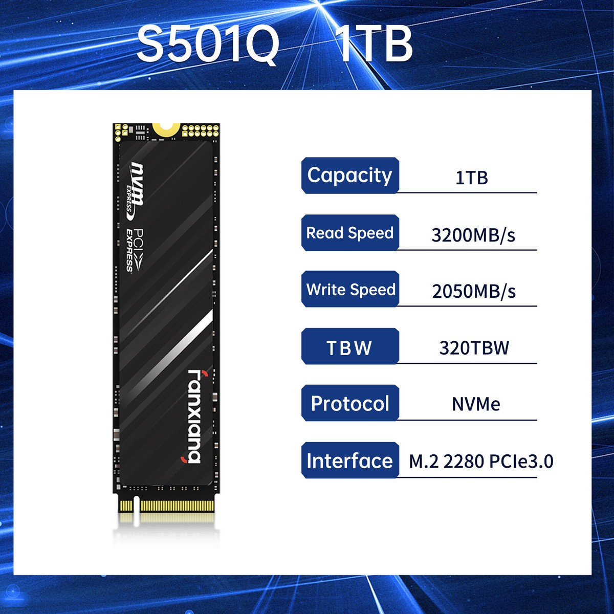 10Pcs Fanxiang NVMe M.2 SSD 1TB 2TB 256GB 512GB SSD Hard Drive