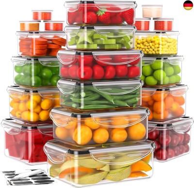 JSCORES 40er Frischhaltedosen mit Deckel Vorratsdosen Set?(20 Behälter+20 