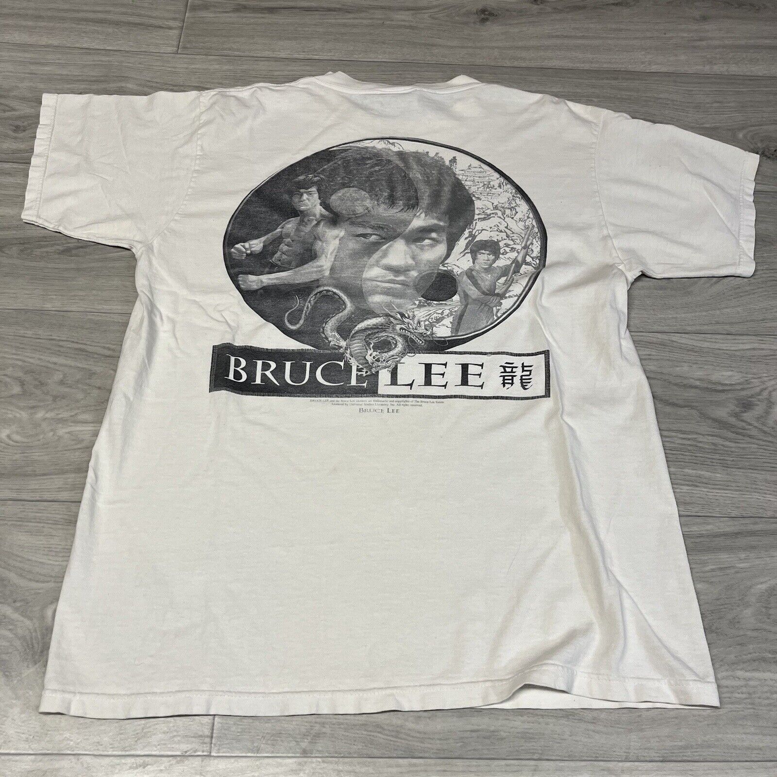 Vtg Bruce Lee T Shirt Size Large Tultex