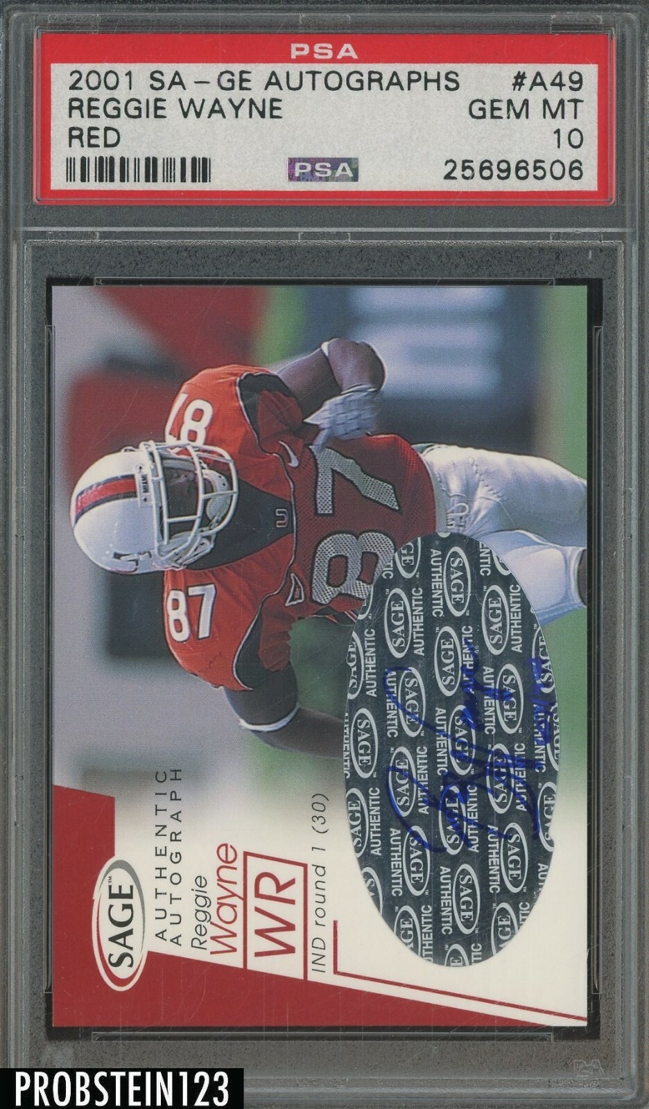 Reggie Wayne SA-GE Autographs #A49 Red