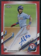 2021 Topps Chrome Rookie Autographs RA-AT Anderson Tejeda RC Red Auto /5 Rangers