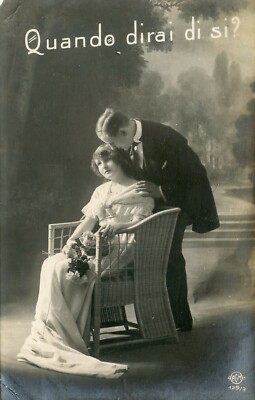 Postcard photo vintage postcard fantasies italy italy when will you say yes?