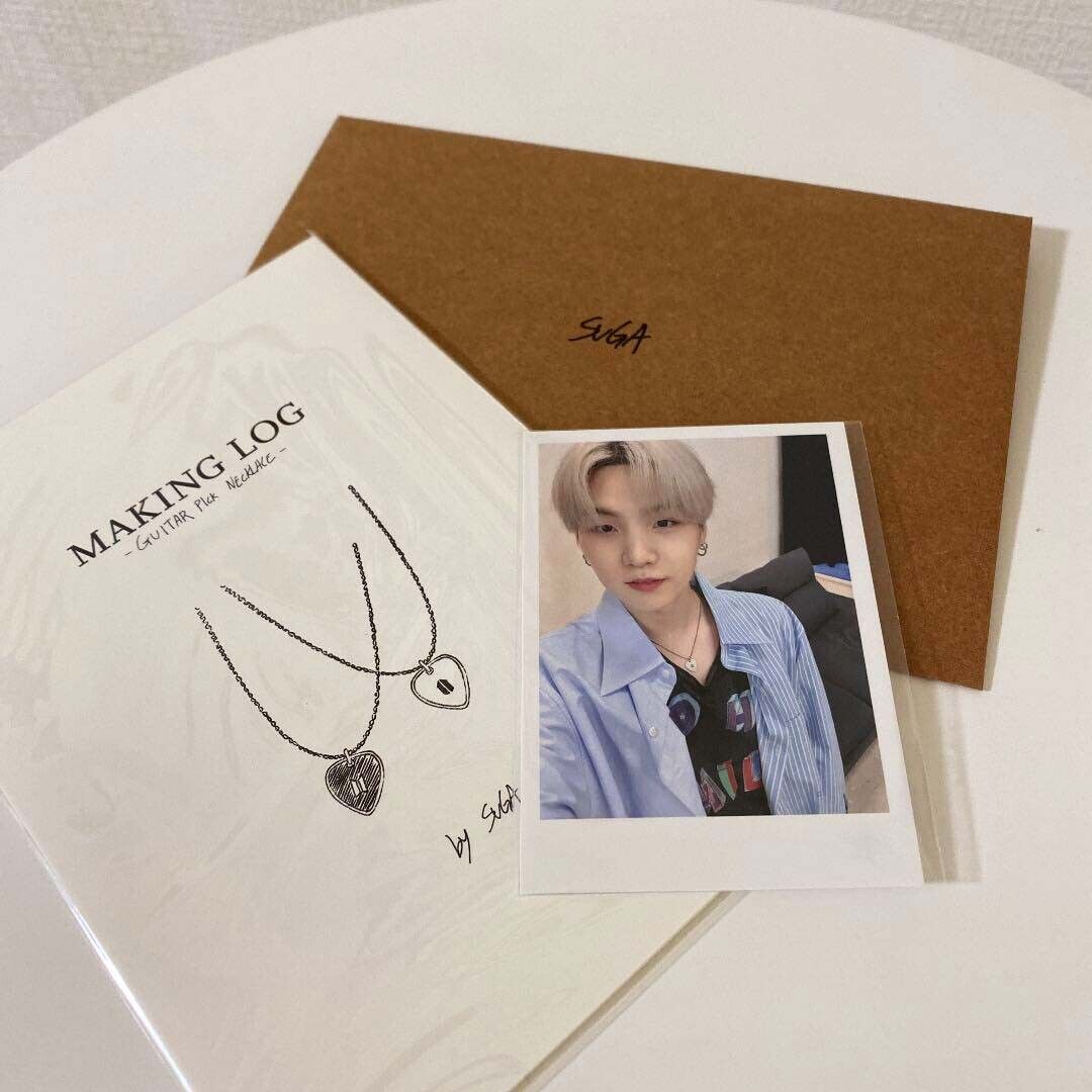 BTS SUGA ARTIST MADE COLLECTION GUITAR PICK NECKLACE Photo BTS SUGA ARTIST MADE COLLECTION GUITAR PICK NECKLACE Photo