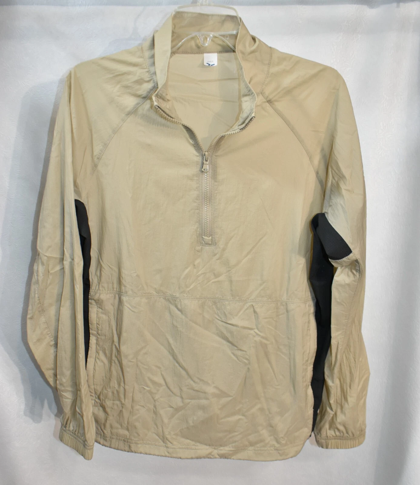 Old Navy Men's Small Lightweight Quarter Zip Pullover Windbreaker Tan New