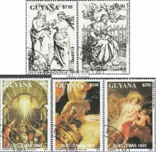 guyana 4238-4242 oblitéré 1993 Noël: Peintures