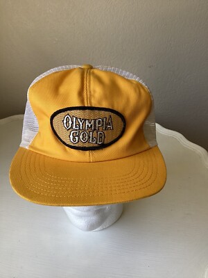 Vintage 80 s Olympia Gold Patch Trykers SnapBack Hat Cap