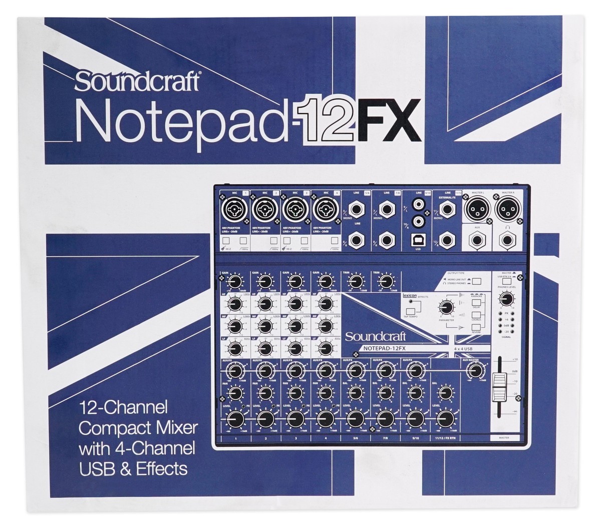 Soundcraft Notepad-12FX 12-Channel Mixer w/ 4x4 USB