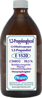 1,2 Propylenglykol 500 ml Glas-Flasche Monopropylenglycol Pharmaqualität Liquid