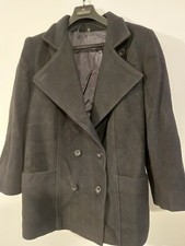 Hamells Cashmere And Wool Women's Black Coat Size 10