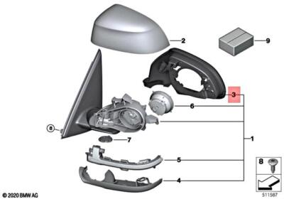 Genuine BMW X3 X4 M X5 X6 F15 F16 F25 Supporting Ring Black Right  