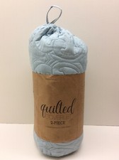 Merit 2-Piece Quilted Coverlet Twin  Twin XL Aqua