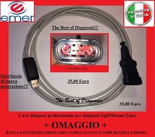 Cavo diagnosi usb Professionale per centraline Gpl/Metano Emer e Emer West Port