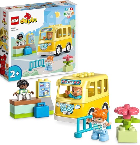 LEGO 10988 DUPLO The Bus Ride Set, Learning Toy To Help Build Social ...