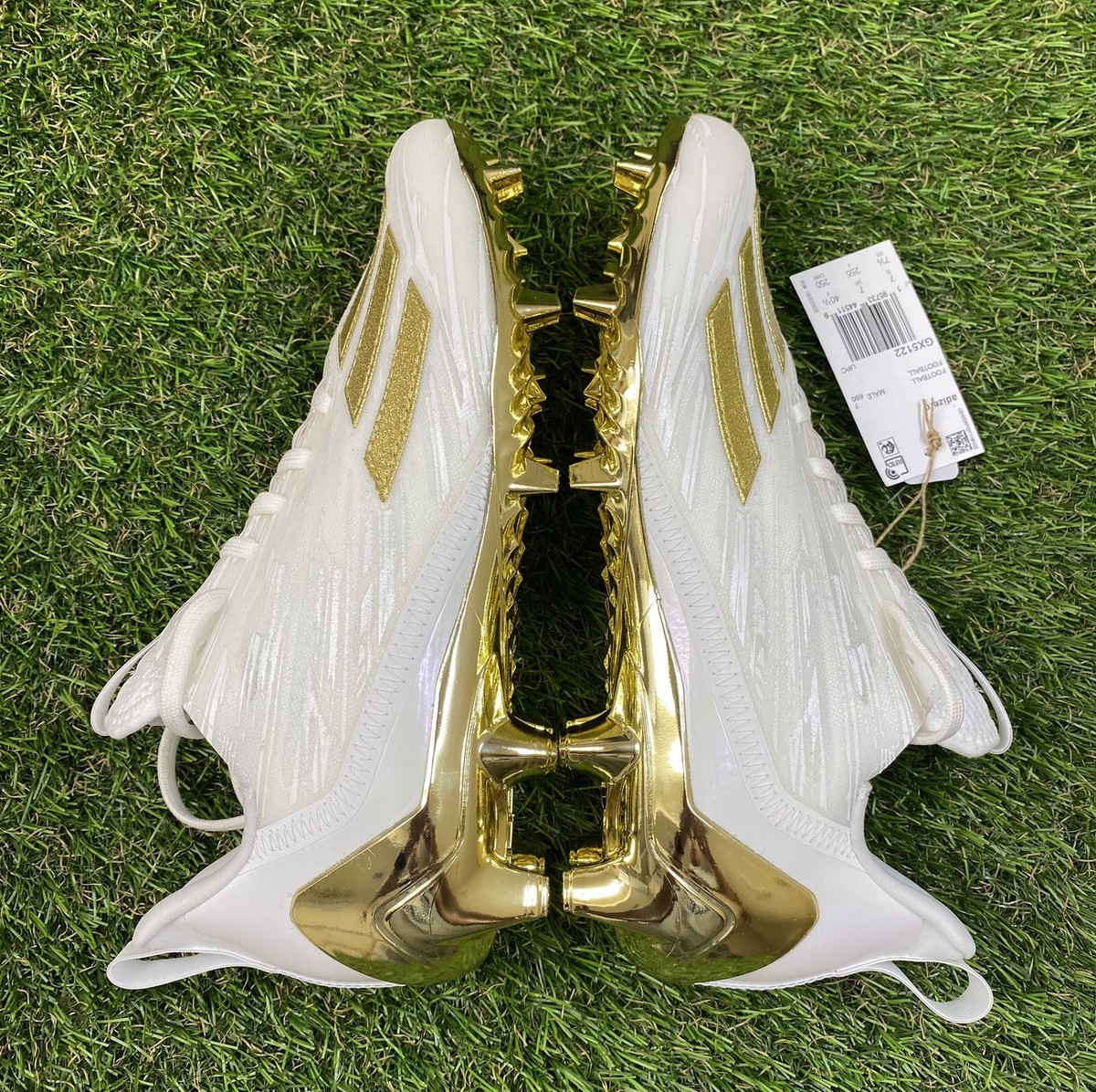 New Adidas Adizero 12.0 Football Cleats Men’s Size 11 White Metallic Gold GX5122 Adidas Adizero 12.0 Football Cleats Men main image 2