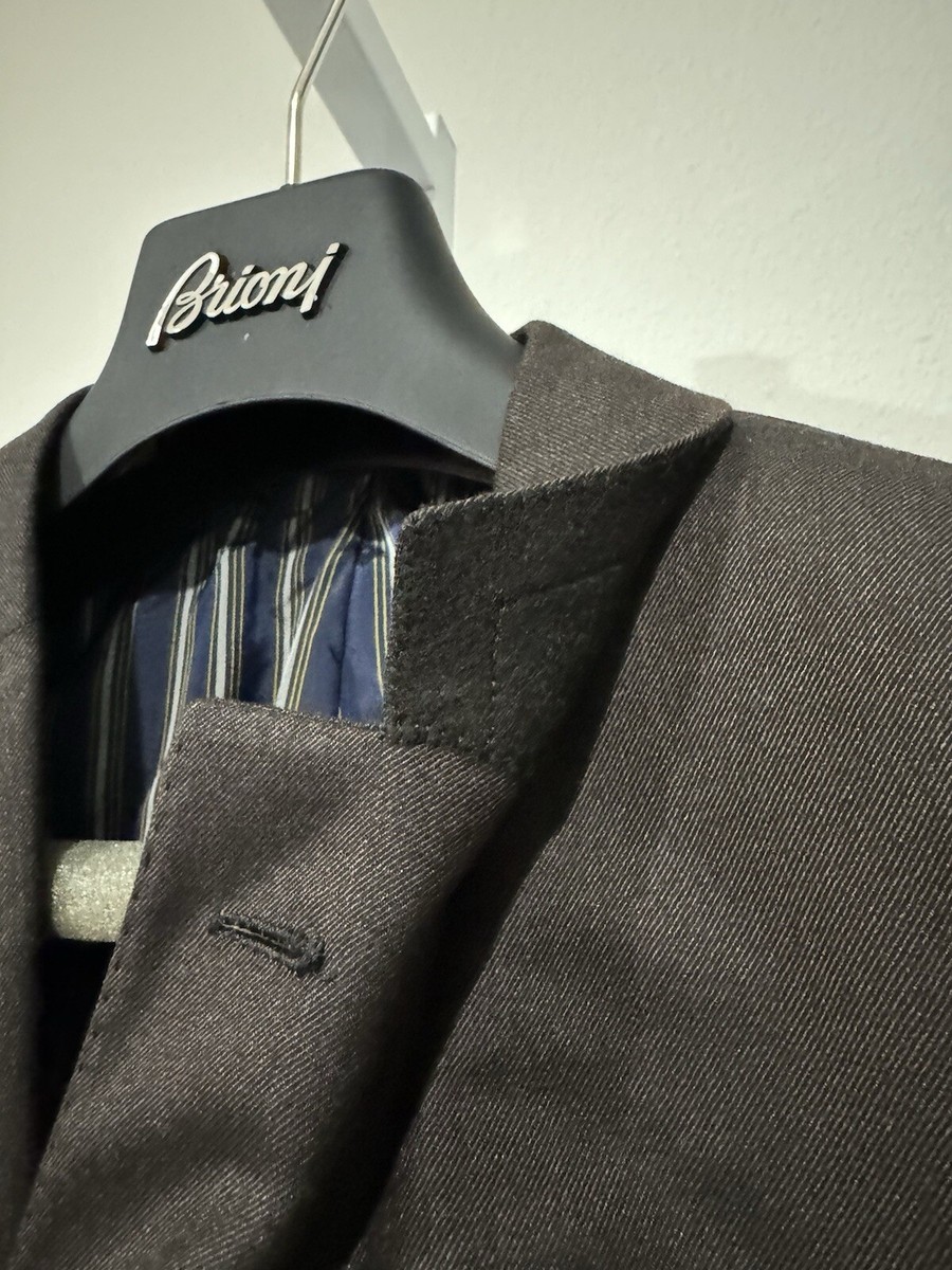 Brioni Sport Coat Size 56 46 R US In Solid Brown Vicuna/180s Wool