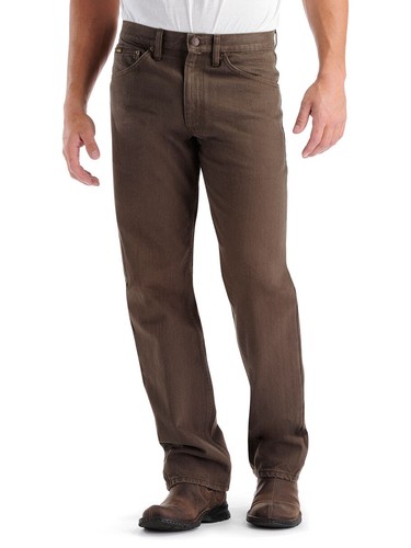 Regular Fit Straight Leg Jeans - Walnut 