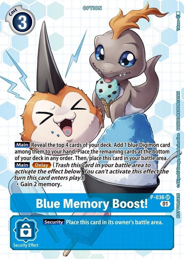 Blue Memory Boost! Alternate Art Foil - P-036 NM - Digimon TCG | eBay