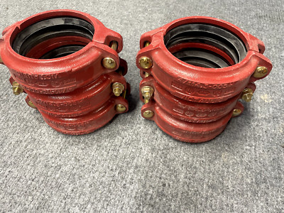 Restposten 5 x Victaulic 005 starre Kupplung 4  / 114,3 mm | Industrie HVAC Feuerwehrrohr