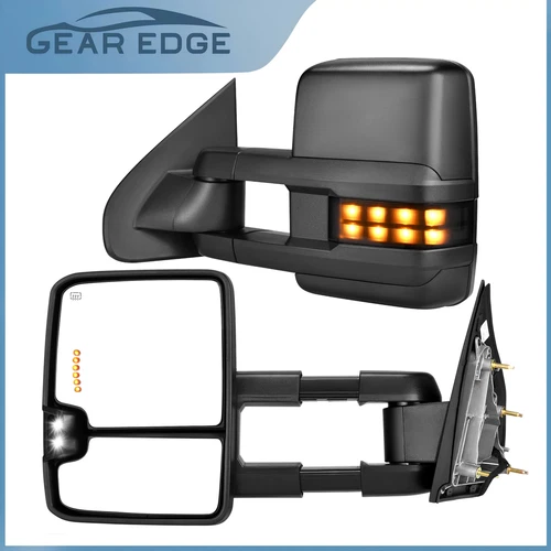 Tow Mirrors for 2014-2018 Chevy Silverado Sierra 1500 2500HD 3500HD Power Heated