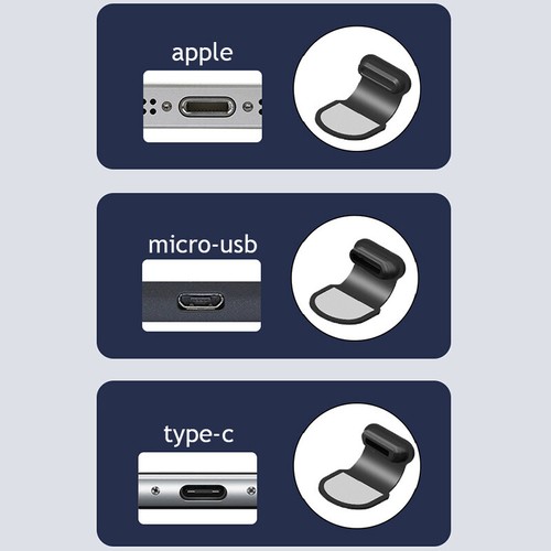 Anti Dust Plug Charger Port Cover For iPhone iPad ios Samsung Android Port Cap ↖ - Photo 2/14