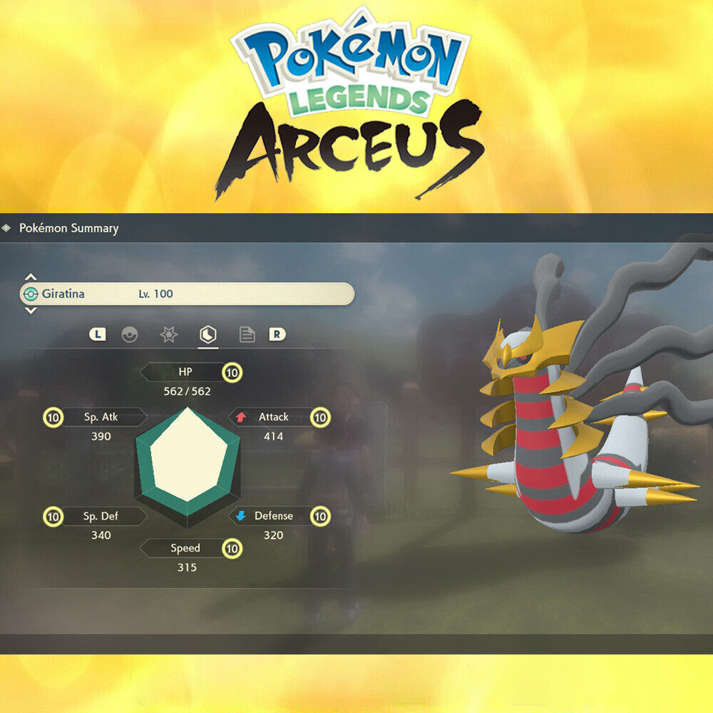 Giratina Origin Shiny Legends Pokémon Arceus 6 IV Max Effort