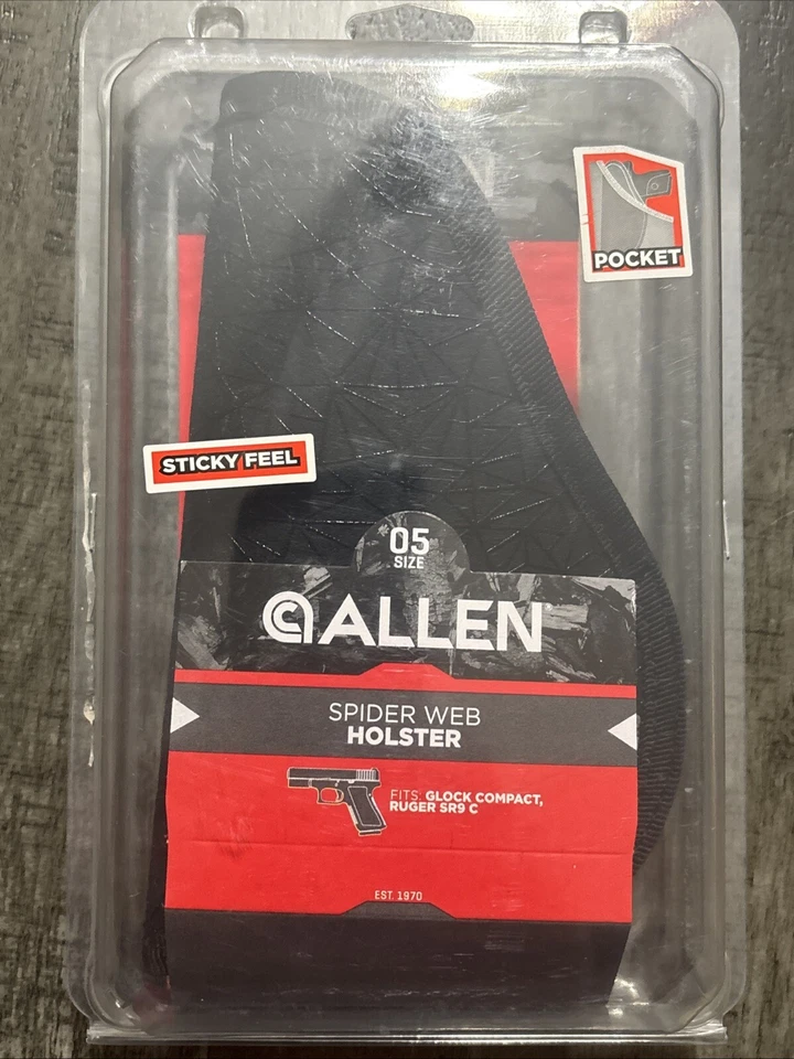 Funda Allen Spider Web Bolsillo Interior Pegajosa Talla 05 Glock 26/27 Ruger SR9C NUEVA Foto 4 de 4