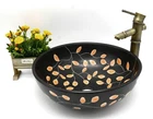 New Floral Bathroom Cloakroom Ceramic Counter Top Wash Basin Sink Washing Bowl