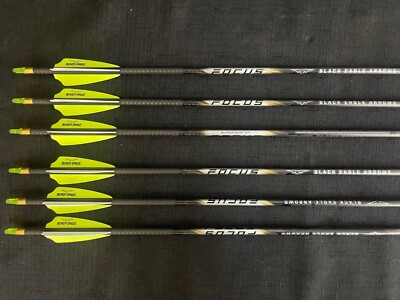 Black Eagle FOCUS .350 .001 Fletched 2.5'' Q2I Fusion X-II Super Sorted BRAND NEW